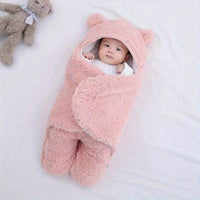 Warm Baby Sleeping Bag with Bear Design – Soft Cotton Adjustable Swaddle Sack