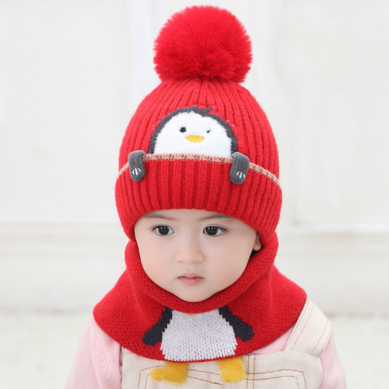 Little Gigglers World Kids Winter Penguin Hat Scarf Set - Little Gigglers World